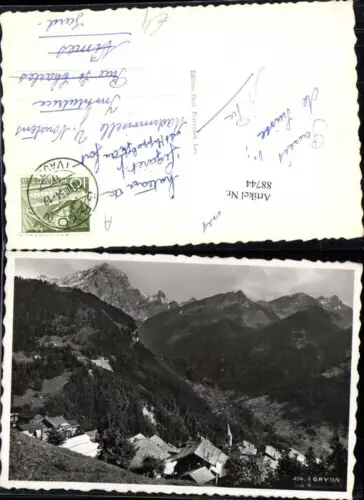 88744,Gryon Ortsansicht Kt Waadt