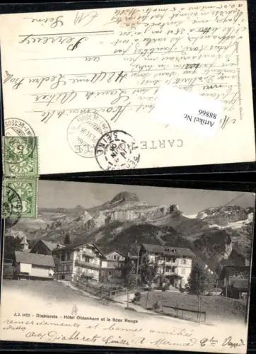 88866,Diablerets Hotel Oldenhorn et le Scex Rouge Kt Waadt