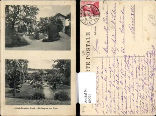 89091,Hotel Pension Capt  St-Cergue sur Nyon Kt Waadt Doppelbild selten