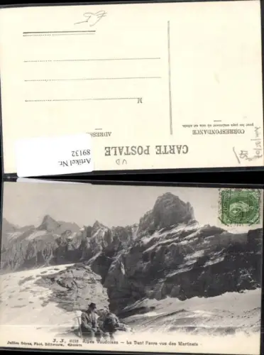 89132,Alpes Vaudoises La Dent Favre vue des Martinets Kt Waadt