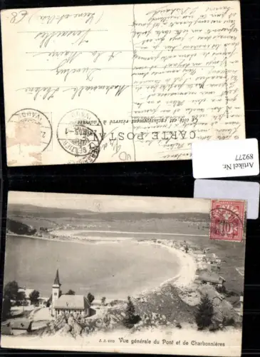 89277,Vue generale du Pont et de Charbonnieres Kt Waadt