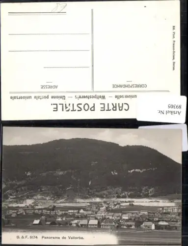 89305,Panorama de Vallorbe Kt Waadt