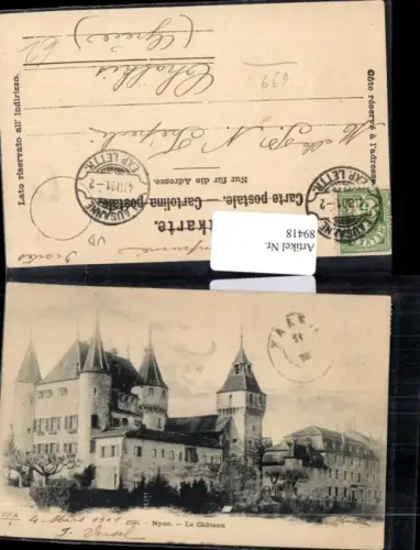 89418,Nyon Le Chateau 1901 Kt Waadt