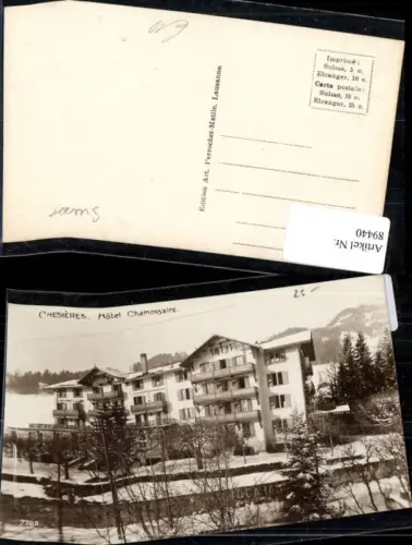 89440,Chésières Hotel Chamossaire Kt Waadt