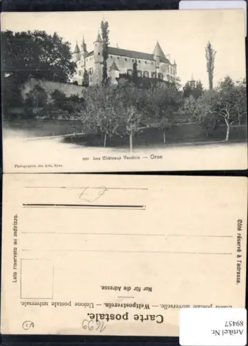 89457,Les Chateaux Vaudois Oron Schloss Nyon Kt Waadt