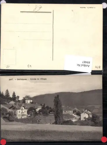 89487,Ballagues Entree du Village Kt Waadt