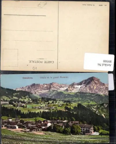 89500,Chésières Villars et la grand Muveran Chateau d'Oex en hiver Winterlandschaft 1907 Kt Waadt
