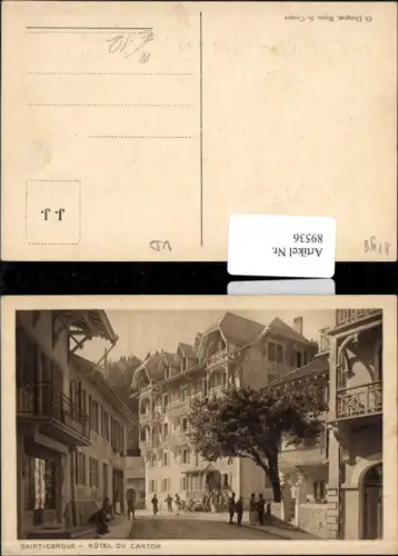 89536,Saint Cergue Hotel du Canton Straßenpartie Kt Waadt
