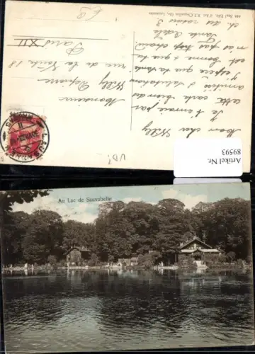 89593,Au Lac de Sauvabelin See mit Häuser Kt Waadt