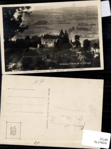 89722,Chateau d'oron et le Village Kt Waadt