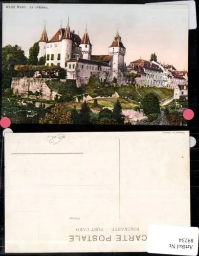 89734,Nyon Le chateau Schloss Kt Waadt