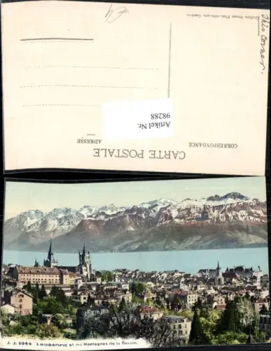 98288,Lausanne et les Montagnes de la Savole Kt Waadt