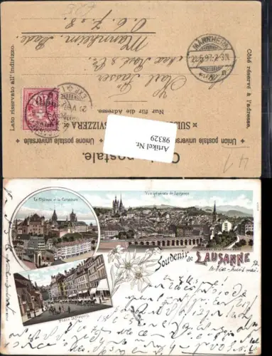 98329,Litho Souvenir de Lausanne Kt Waadt