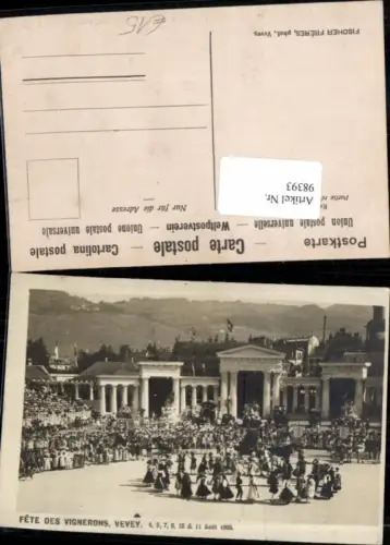 98393,Fete des Vignerons Vevey 1905 Kt Waadt