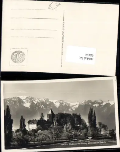 98454,Chateau de Blonay et Alpes de Savoie Kt Waadt