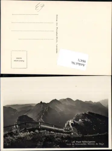 98471,Les Alpes Fribourgeoise Vues du Sommer des Rochers de Naye Kt Waadt