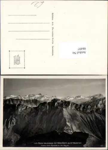 98497,Les Alpes Vaudoises de L Oldenhorn au G Muveran Rochers de Naye Kt Waadt