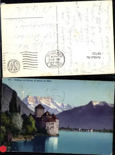 98725,Chateau de Chillon et Dents du Midi Kt Waadt