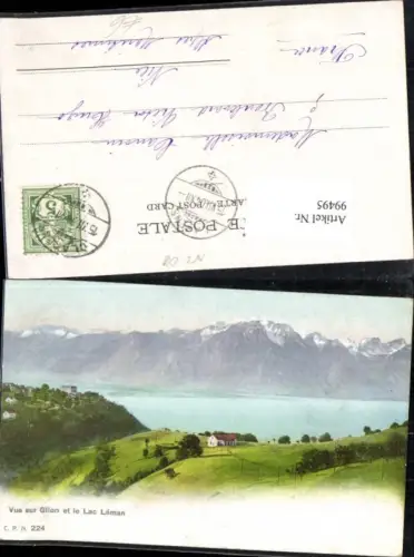99495,Vue sur Glion et le Lac Leman Kt Waadt