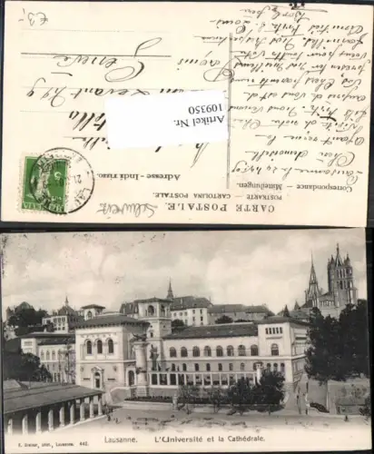109350,Lausanne Universität Cathedrale Kt. Waadt