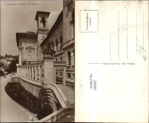 109507,Lausanne le Palais de Rumine Kt Waadt
