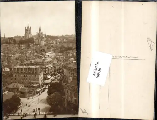 109550,Lausanne Rue Centrale et Cathedrale Kt Waadt
