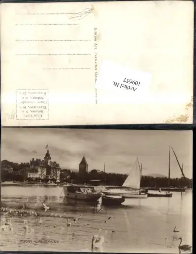 109657,Ouchy Lausanne Segelboot Kt Waadt