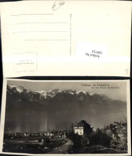 109735,Chateau du Chatelard et les Alpes de Savoie Kt Waadt