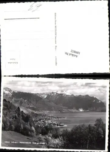 109852,Vevey Montreux vue generale Kt Waadt