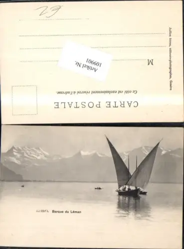 109901,Barque du Leman Segelboot Kt Waadt