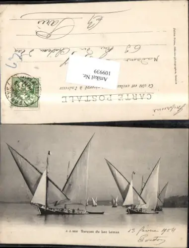 109939,Barques du Lac Leman Segelboot Kt Waadt