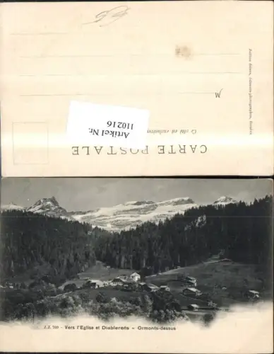 110216,Vers l Eglise et Diablerets Ormonts dessus Kt Waadt