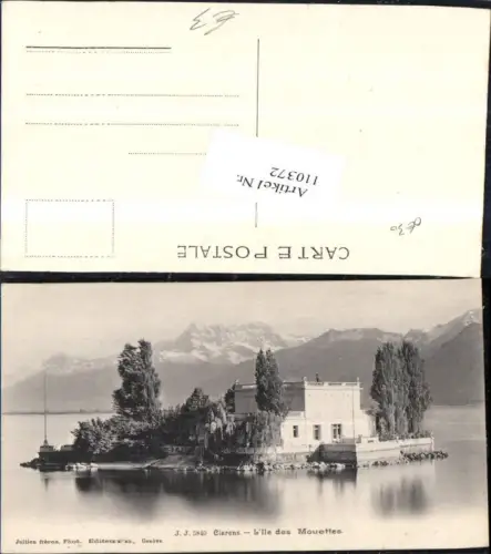 110372,Clarens L�lle des Mouettes Schloss Insel Kanton Waadt