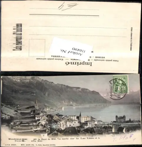 110490,Montreux et la Dent du Midi 1905 Kanton Waadt