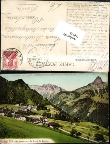 110575,Les Avants et la Dent de Jaman 1913 Kanton Waadt