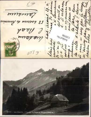 110590,Les Avants Vue sur la Cape au Moine 1927 Kanton Waadt