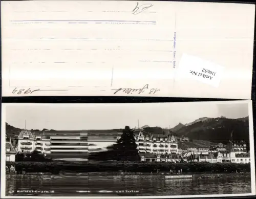 110652,Montreux Grand Hotel Suisse 1934 Kanton Waadt