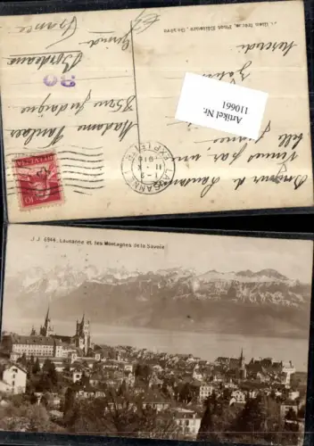 110661,Lausanne et les Montagnes de la Savoie 1916 Kanton Waadt