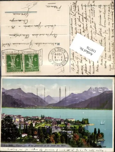 110776,Vevey Totale 1920 Kanton Waadt