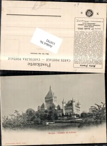 110792,Morges Chateau de Vufflens 1903 Kanton Waadt