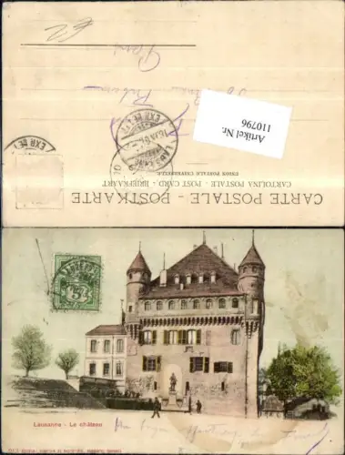 110796,Lausanne Le chateau Front 1903 Kanton Waadt