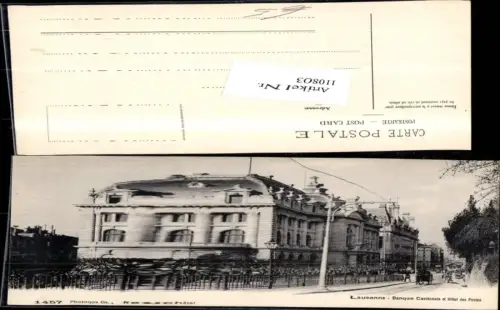 110803,Lausanne Banque Cantonale et Hotel des Postes Kanton Waadt