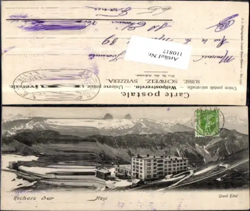 110817,Rochers de Naye Grand Hotel 1908 Kanton Waadt