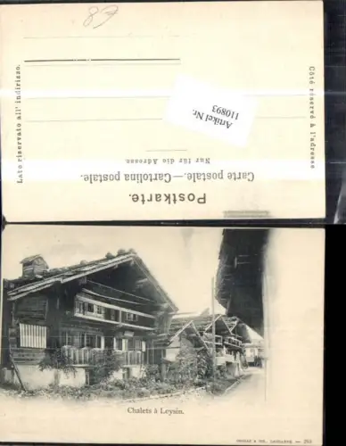 110893,Chalets a Leysin Strassenansicht Kanton Waadt