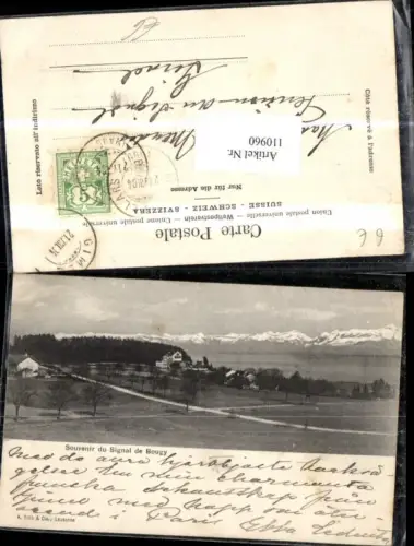110960,Souvenir du Signal de Bougy 1904 Kanton Waadt
