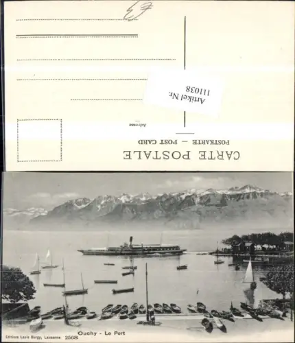 111038,Ouchy Le Port Hafen Boote Kanton Waadt