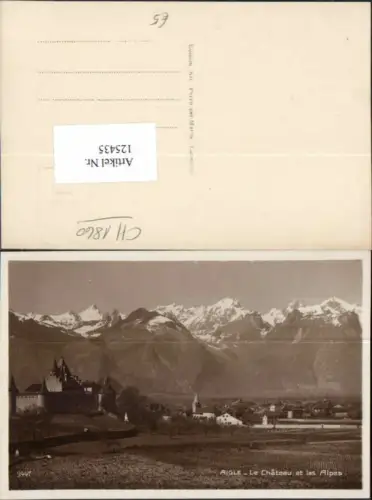 125435,Aigle Le chateau et les alpes Kt Waadt