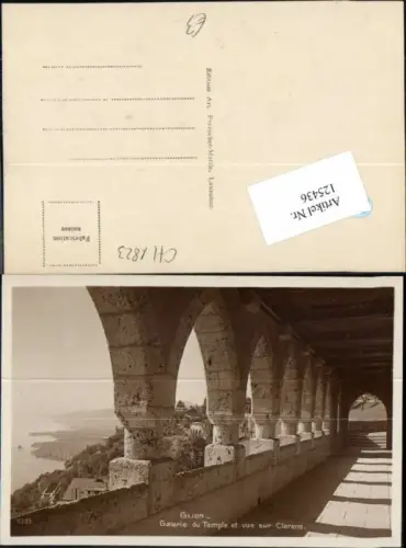 125436,Glion b. Montreux Galerie de Temple et vue sur clarens Kt Waadt