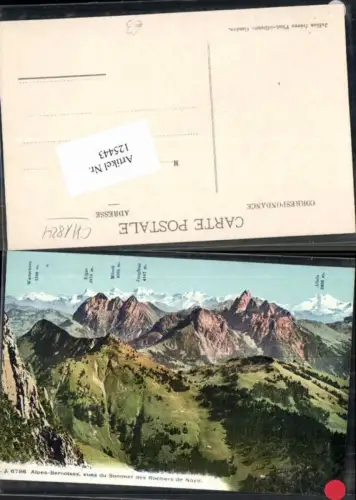 125443,Alpes Bernoises vues Sommet Rochers de Naye Kt Waadt