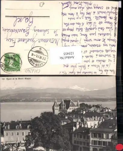 125455,Nyon et le Mont Blanc Kt Waadt 1905